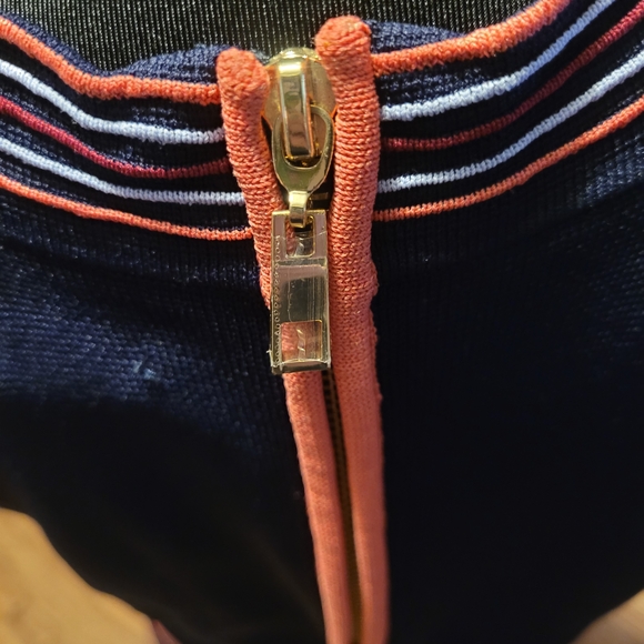 Vince Camuto Navy Midi Dress with Red Trim - Picture 4 of 7